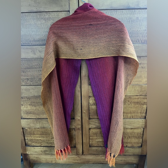 🎨Ombré 100% New Wool Scarf in Mustard/Orange/Pink | McKernan | Ireland 17”x80” - Picture 7 of 17